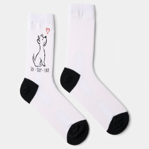Sit-Stay-Love Westie Socks