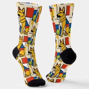 Sit. Stay. Modern Art. Socks