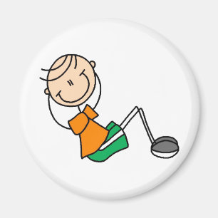 Sit Ups Stick Figure Magnet