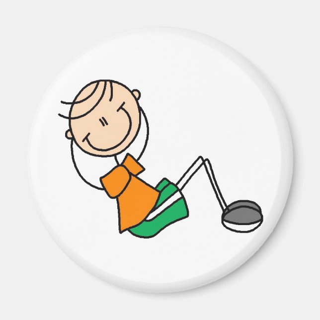 Sit Ups Stick Figure Magnet (Front)