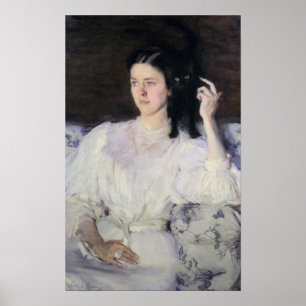 Sita and Sarita, or Young Girl with a Cat Poster