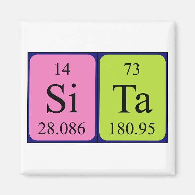 Sita periodic table name magnet (Front)