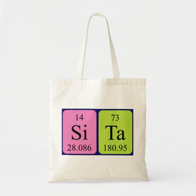 Sita periodic table name tote bag (Front)