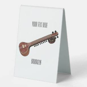 Sitar cartoon illustration