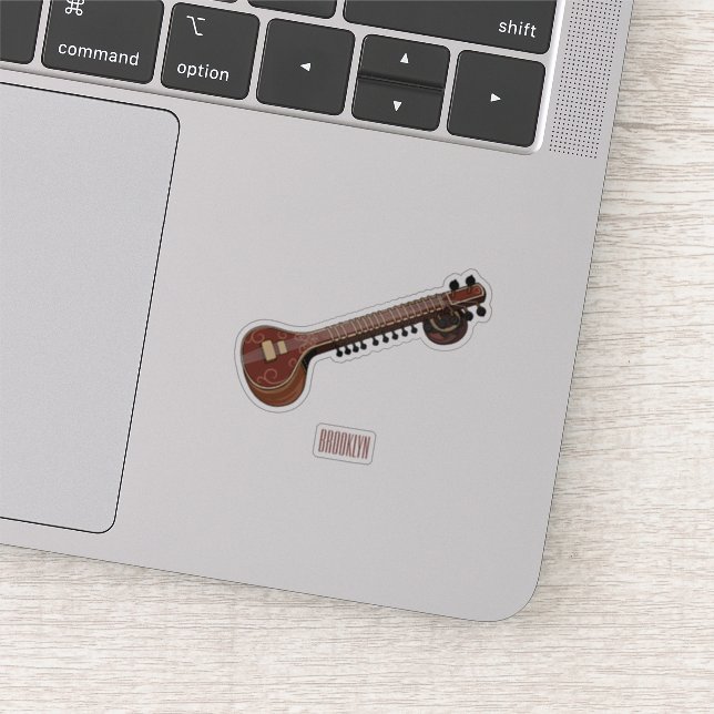 Sitar cartoon illustration (Detail)