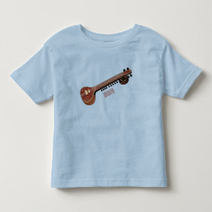 Sitar cartoon illustration toddler T-Shirt