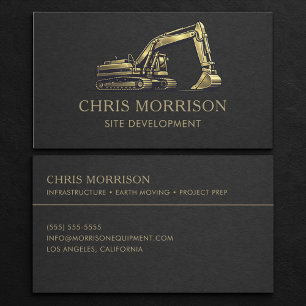 Site Development Excavator Professional Business Card