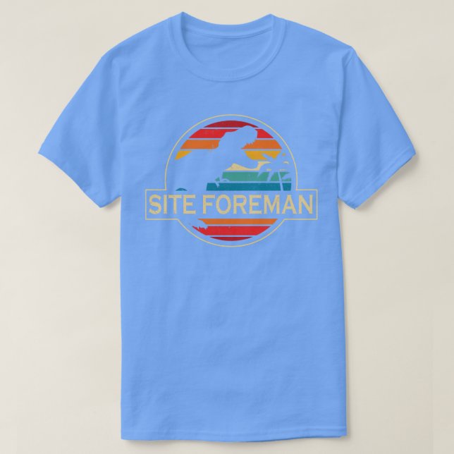 Site Foreman Dinosaur T-Shirt (Design Front)