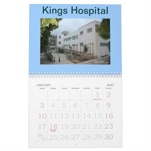 Site's From Haiti Calendar (Jan 2027)