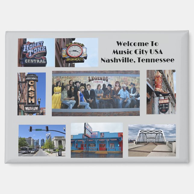 Sites to see at Nashville, Tennessee  Magnet (Front)