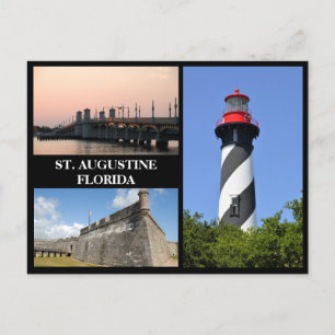 Sites to see at St. Augustine, Florida Holiday Postcard