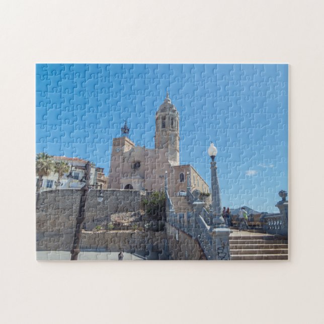 Sitges church view puzzle (Horizontal)