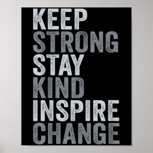 Sitive Message Keep Strong Stay Kind Vintage Motiv Poster