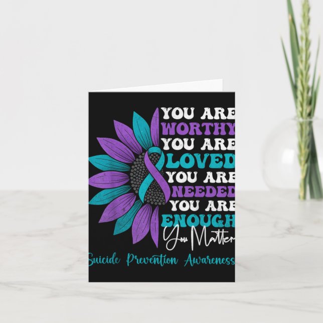 Sitive Motivational Suprt Suicide Prevention Aware Card (Front)