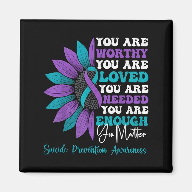 Sitive Motivational Suprt Suicide Prevention Aware Magnet (Front)