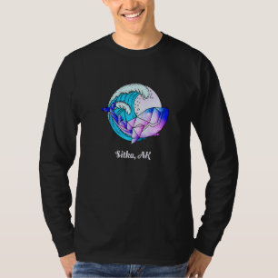 Sitka Ak Japanese Paint Geometric Orca Killer Whal T-Shirt