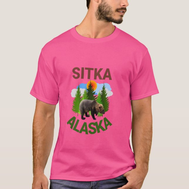 Sitka Alaska Bear Adventure Cruise Vacation T-Shirt (Front)