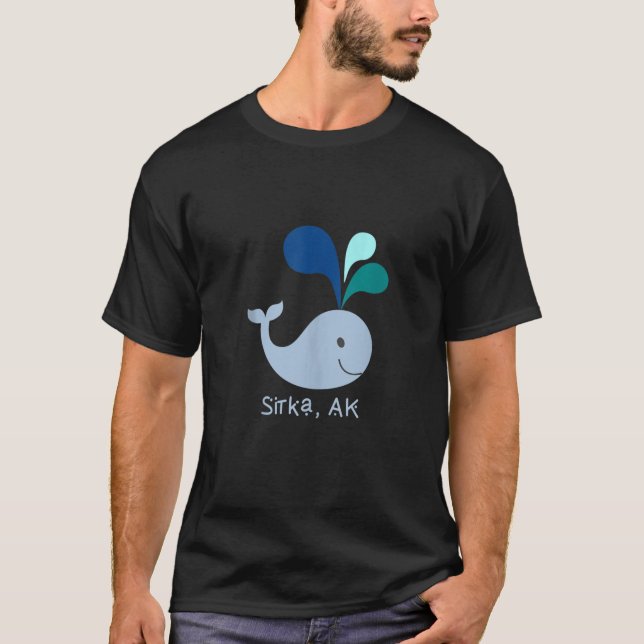 Sitka Alaska Cute Whale Lover Cartoon Tank Top (Front)