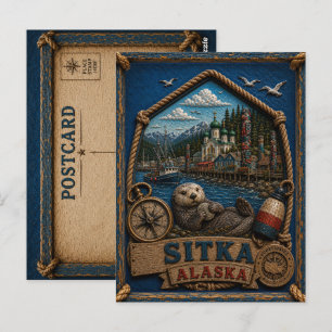 Sitka Alaska Postcard Vintage Travel