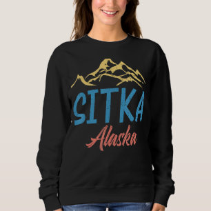 Sitka Alaska Travel Vacation Winter Mountains Sweatshirt