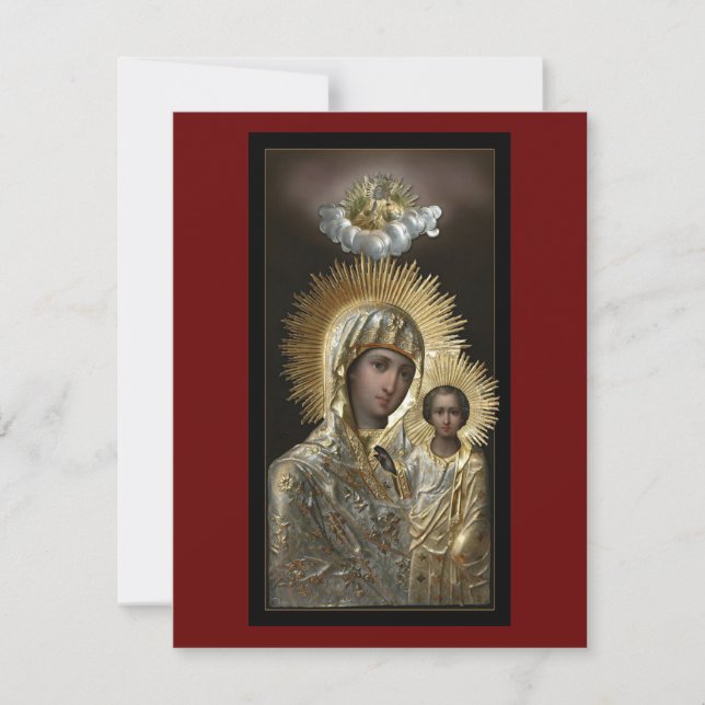 Sitka icon of the Mother of God prayer card (Front)
