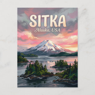 Sitka Sound Alaska Travel Postcard