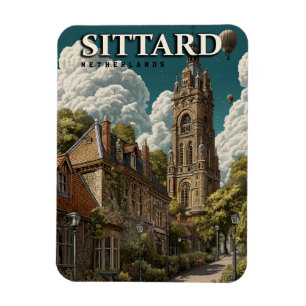 Sittard Netherlands Vintage Travel Magnet