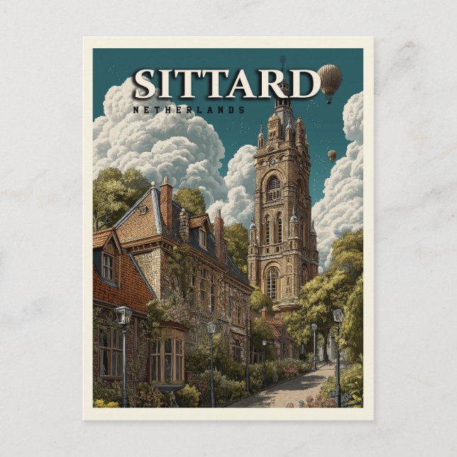 Sittard Netherlands Vintage Travel Postcard (Front)