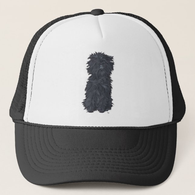 Sitting Affenpinscher Trucker Hat (Front)