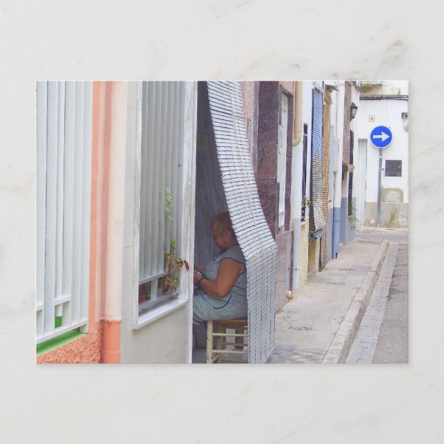 Sitting and thinking. postcard (Front)