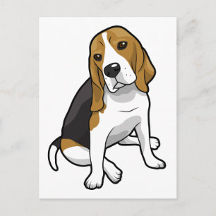 Sitting Beagle Postcard
