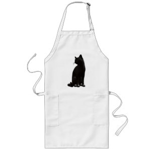 Sitting Black Cat Apron