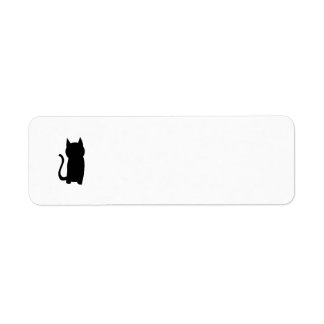 Sitting Black Cat Silhouette.