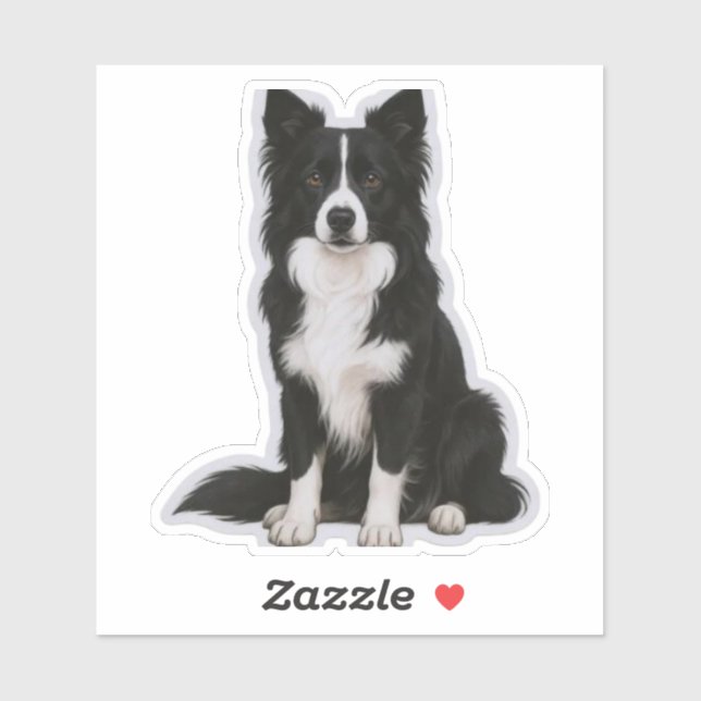 Sitting Border Collie (Sheet)