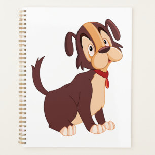 Sitting Brown Puppy Sweet Happy Dog Planner