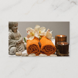 Sitting Buddha Meditative Spa Scene Business Card