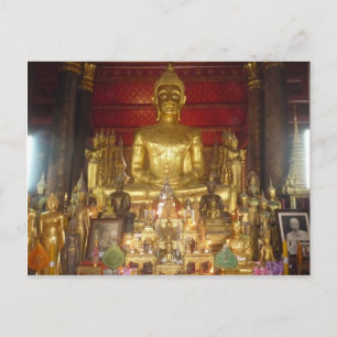 sitting buddha postcard