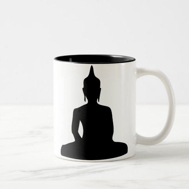 Sitting Buddha Silhouette Mug (Right)
