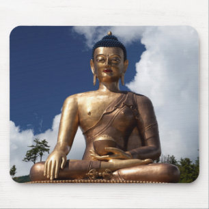 Sitting Buddha Statue Mouse Mat