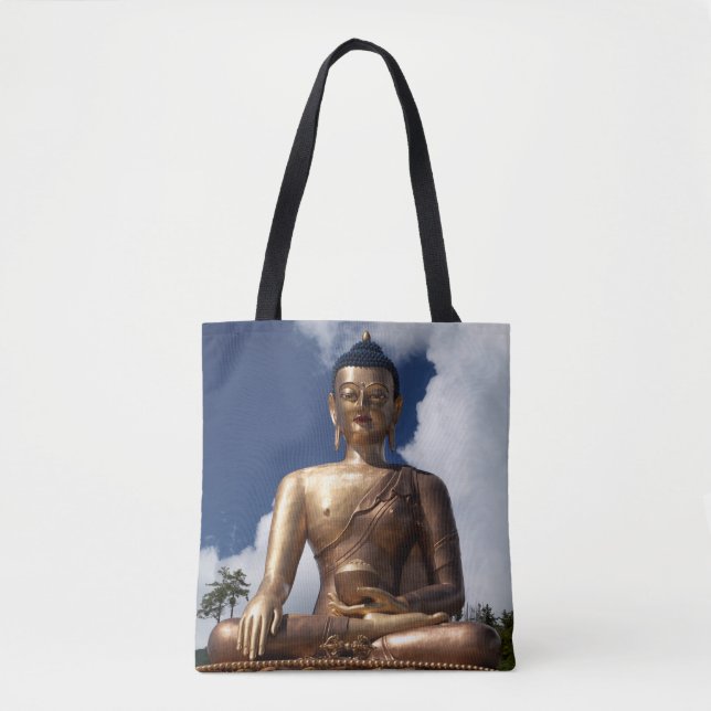 Sitting Buddha Statue Tote Bag (Front)
