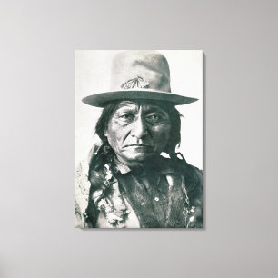Sitting Bull (1831-1890) (b/w photo) Canvas Print