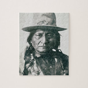 Sitting Bull (1831-1890) (b/w photo) Jigsaw Puzzle