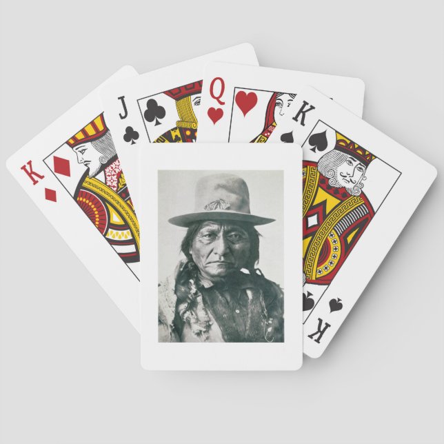 Sitting Bull (1831-1890) (b/w photo) Playing Cards (Back)