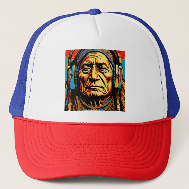 SITTING BULL 3 TRUCKER HAT (Front)