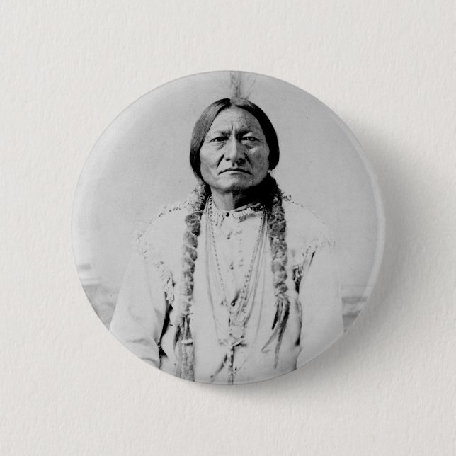 Sitting Bull 6 Cm Round Badge (Front)