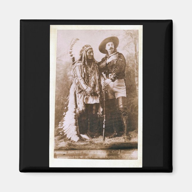 Sitting Bull and Buffalo Bill 1895 Magnet (Front)