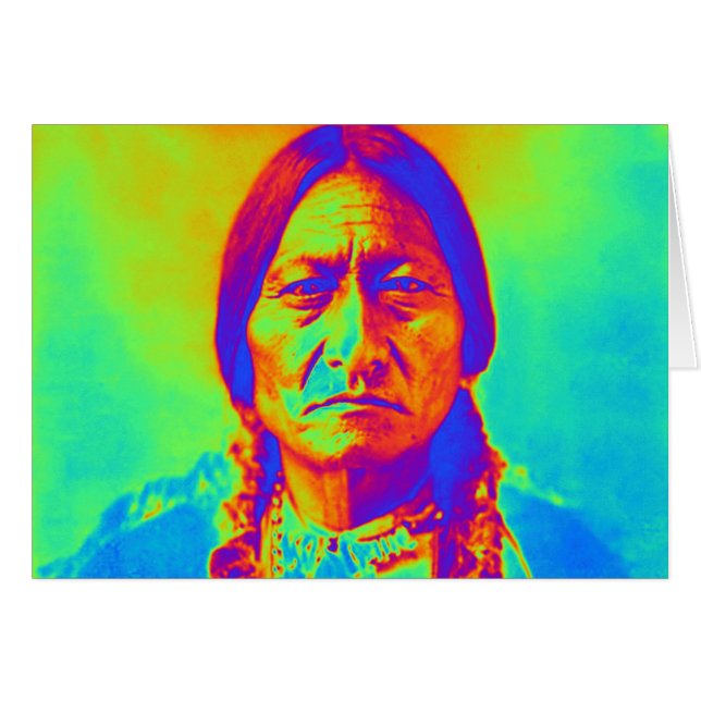 Sitting Bull Greeting Card (Front Horizontal)