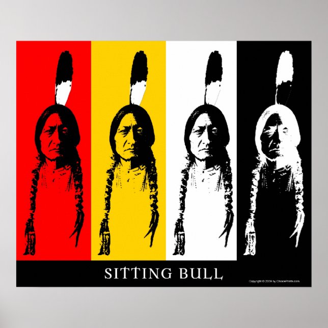 Sitting Bull in multicolor Poster (Front)