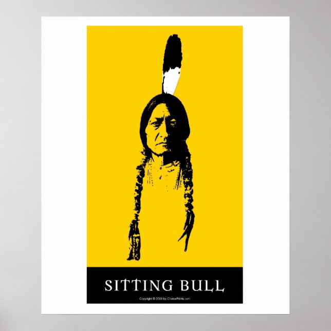 Sitting Bull in yellow Poster (Front)
