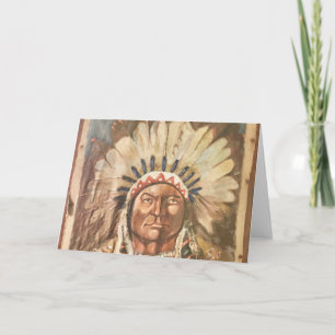 Sitting Bull Indian Chief Card